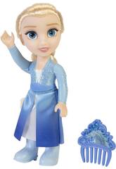Disney Frozen Muñeca Pequeña Elsa 15 cm. con Peine Jakks 21182