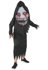 Dämonen-Tunika-Kostüm mit bedruckter Kapuze, Kindergröße S