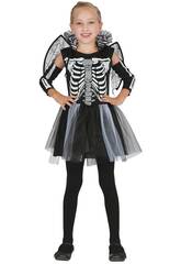 Costume da scheletro vampira ragazza taglia XL