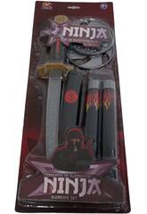 Set Armas Ninja con Nunchakus y Katana de 35 cm.