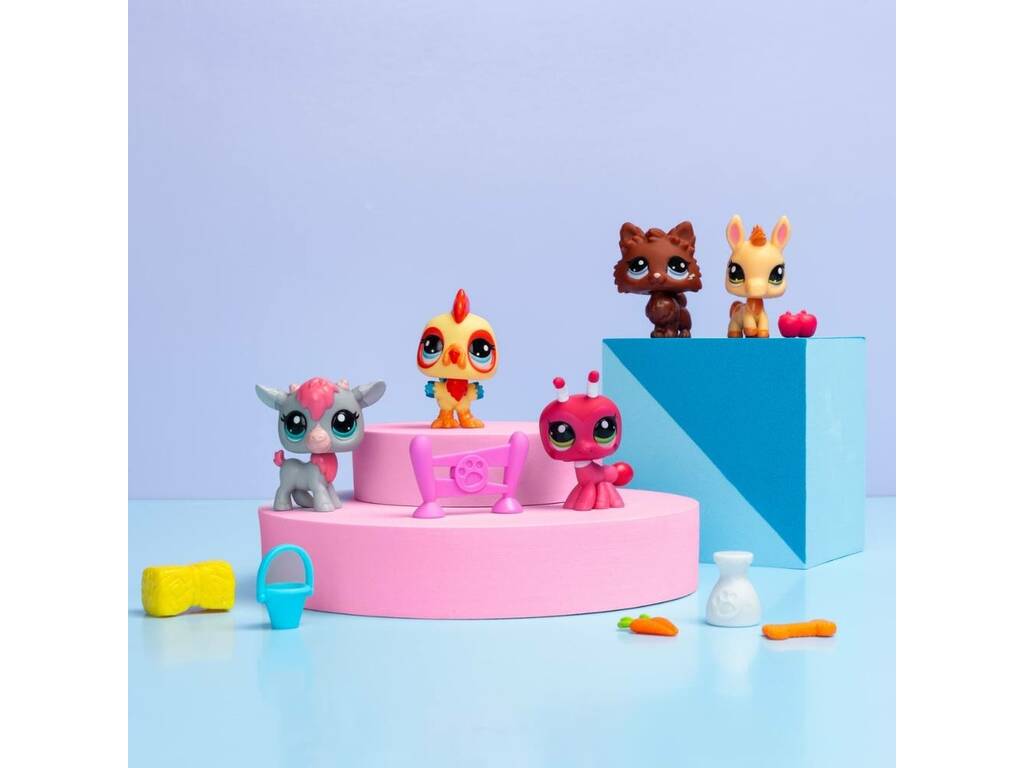 Littlest Pet Shop Collector Set com 5 Mascotes e Acessórios Bandai BF00579