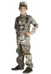 Kinder-Soldaten-Kostüm im Tarnmuster, Größe L