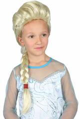 Perruque de princesse bleue pour enfants