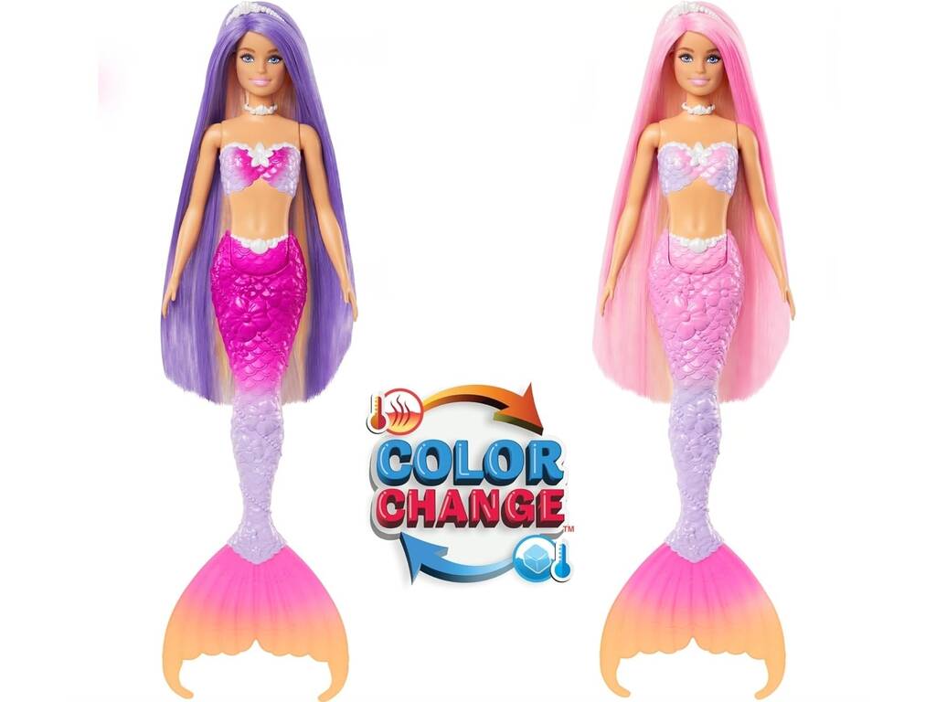 Barbie Un tocco di magia Malibu Sirena cambia colore Mattel HRP97
