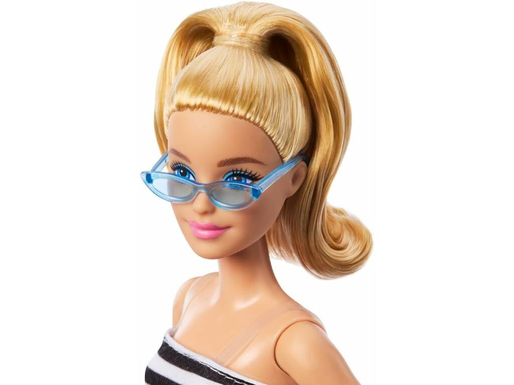 Barbie Fashionista gestreiftes Oberteil mit rosa Rock von Mattel HRH11