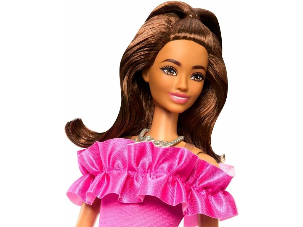 Barbie Fashionista Rosa Rüschenkleid von Mattel HRH15