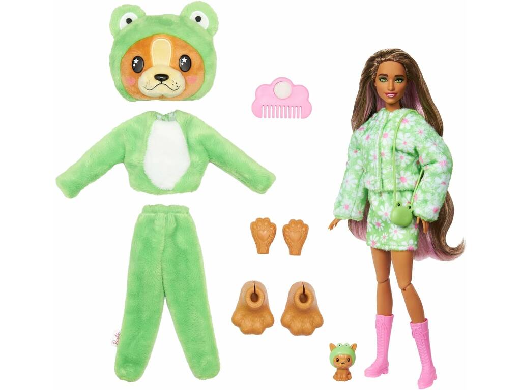 Barbie Cutie Reveal Serie Disfraces Muñeca Perro Rana Mattel HRK24