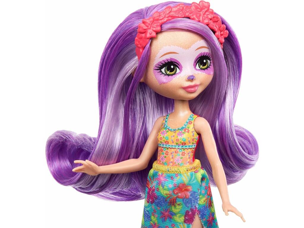 Enchantimals Sunshine Island Sloth Purple Mattel HRX82