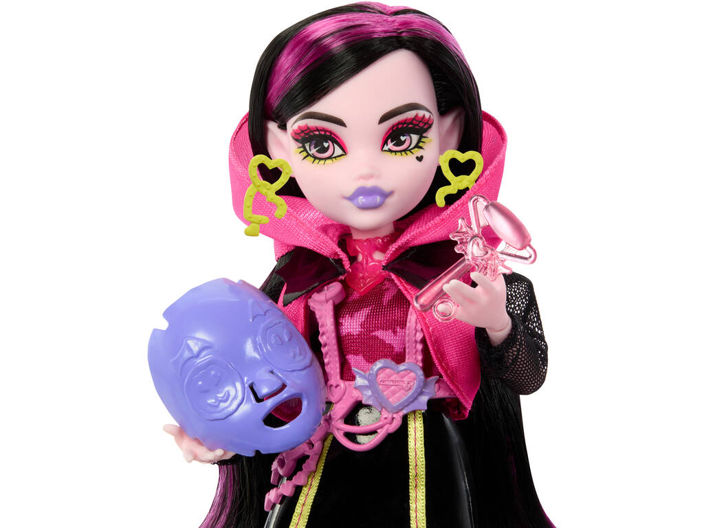 Monster High Skulltimate Secrets Neon Frights Muñeca Draculaura Mattel HNF78