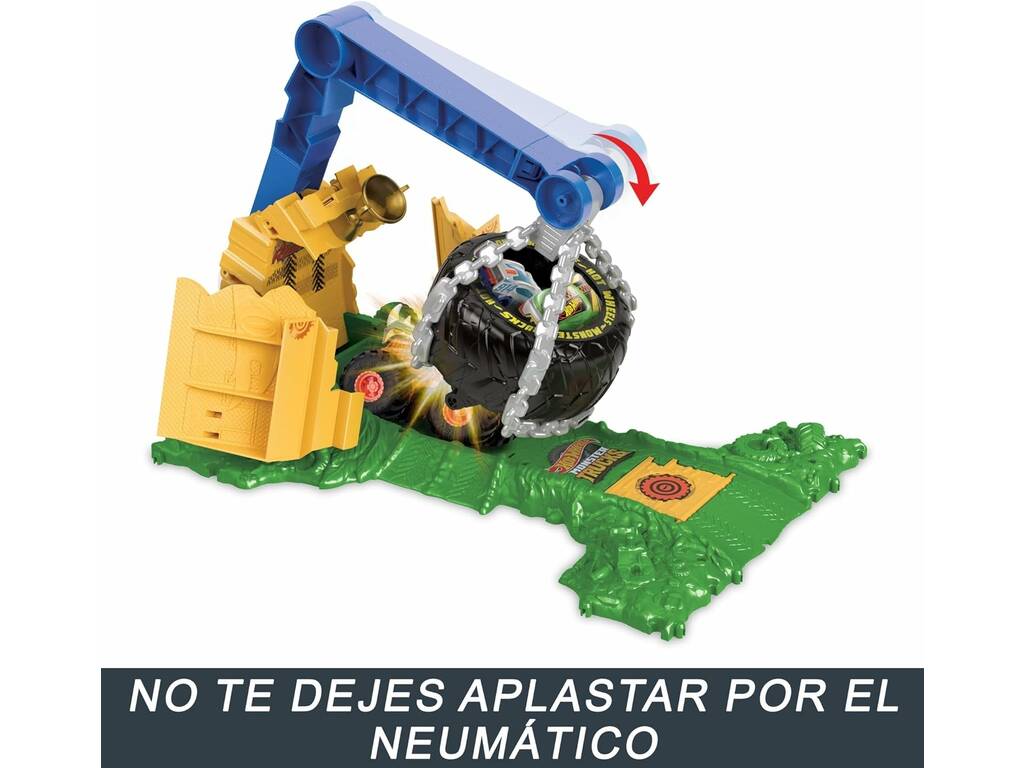 Hot Wheels Monster Trucks Arena Smashers Desafio de Rhinomite Mattel HTP18