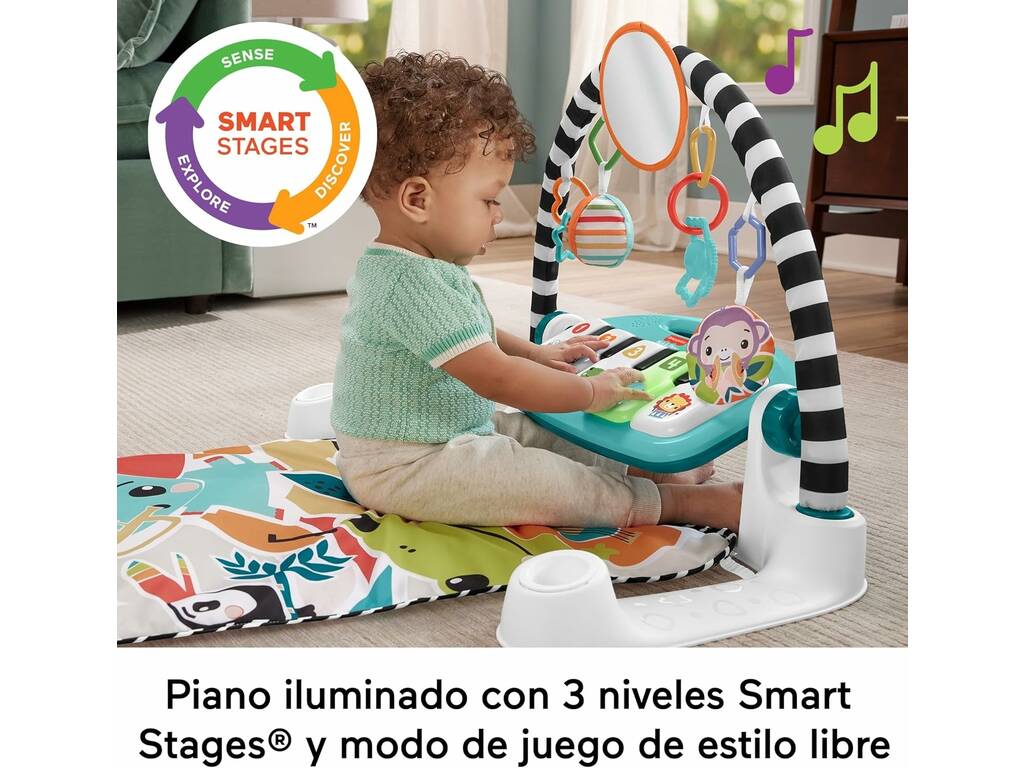 Fisher Price Gimnasio Piano Pataditas con Luces y Sonidos Mattel HWY54