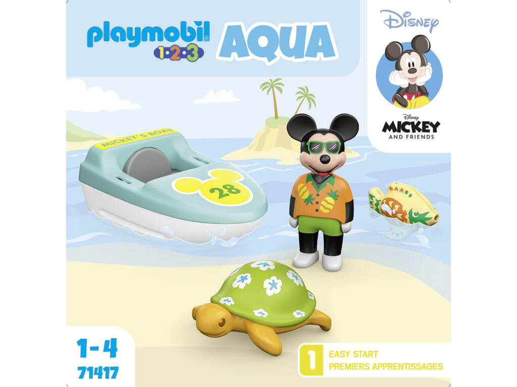 Playmobil 1.2.3 Disney Gita in barca con Mickey 71417