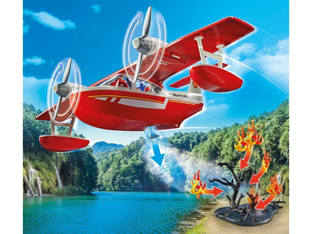 Playmobil Action Heroes Hidroavión de Bomberos 71463