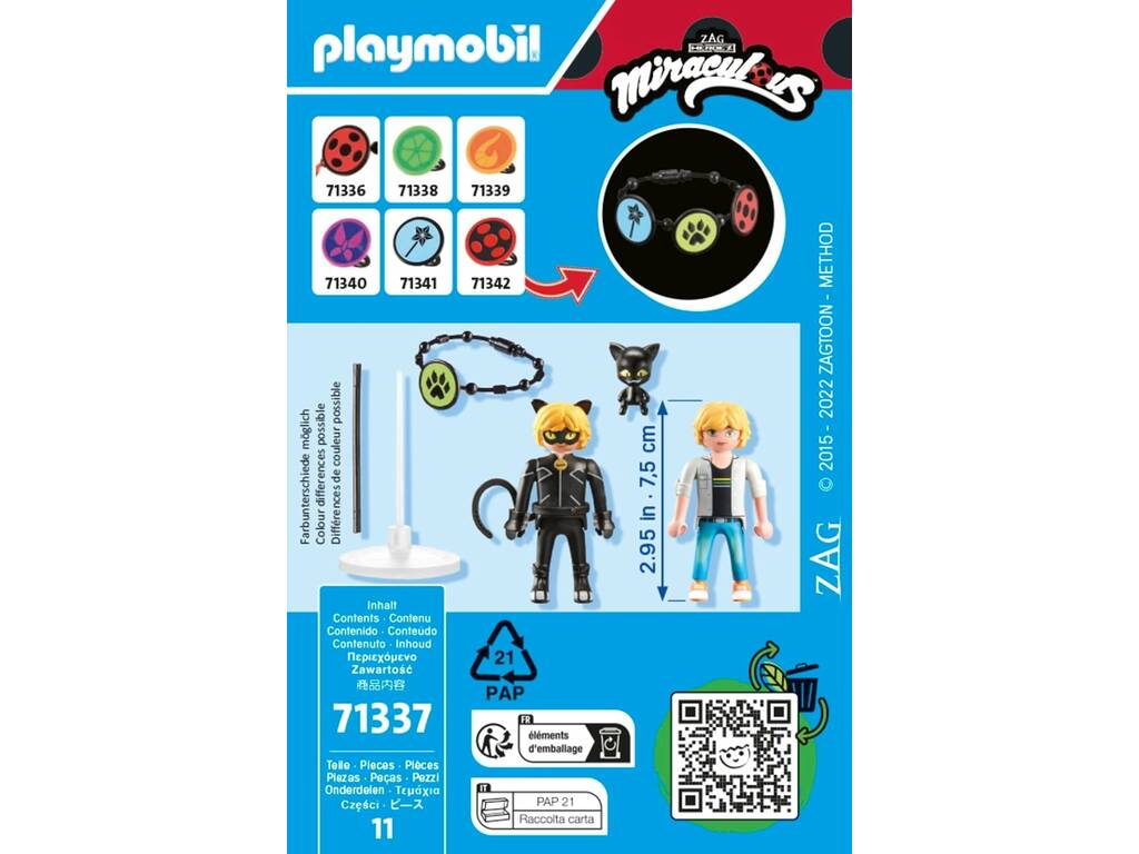 Playmobil Miraculous Ladybug Figure Adrien e Cat Noir 71337
