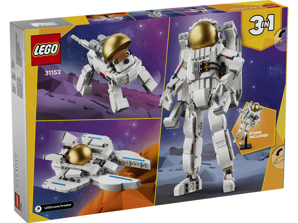 Lego Creator 3 em 1 Astronauta Espacial 31152