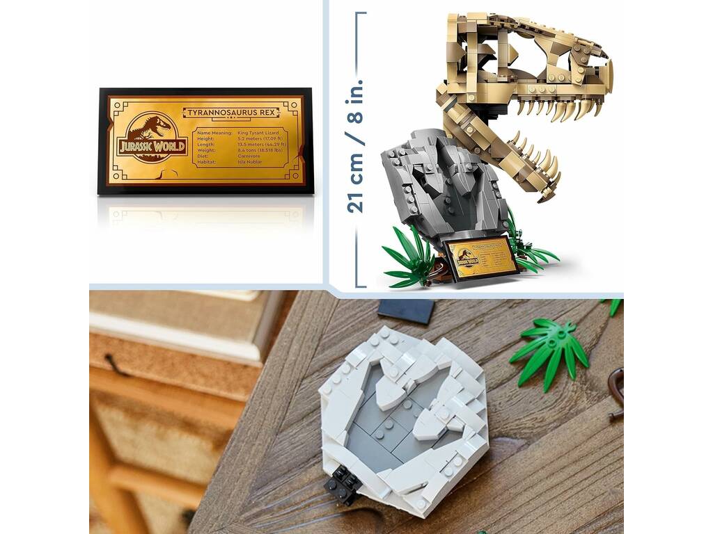 Lego Jurassic World Fósiles de Dinosaurio Cráneo de T. Rex 76964
