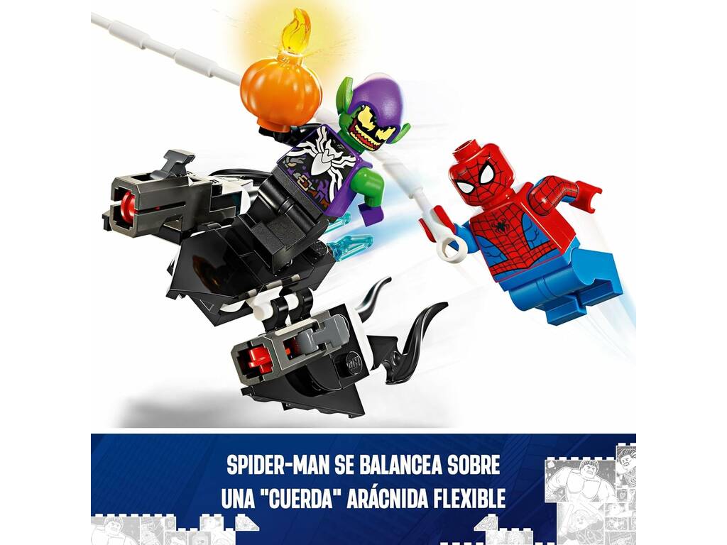 Lego Marvel Spider-Man Spider-Man et le Bouffon Vert Venomisé Race Car 76279