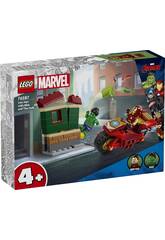 Lego Marvel Iron Man con moto e Hulk 76287