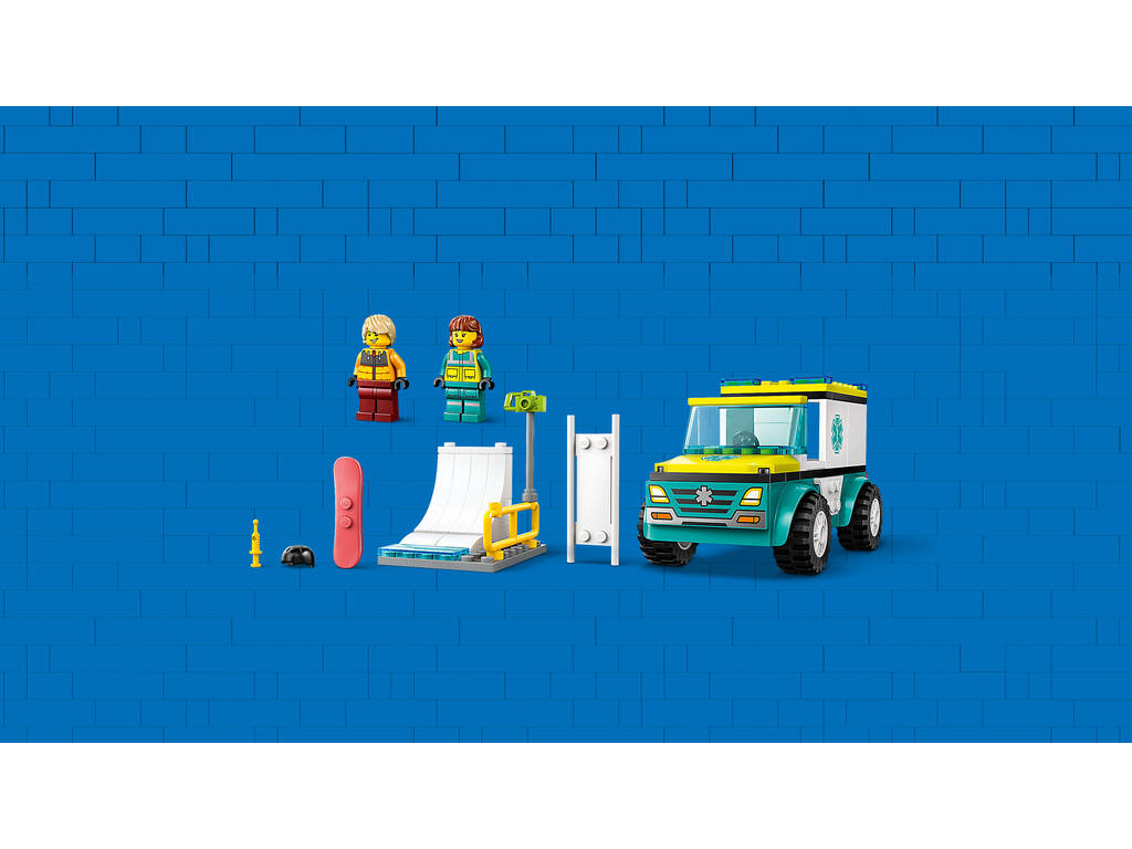 Lego City Ambulanza di emergenza e ragazzo snowboard 60403