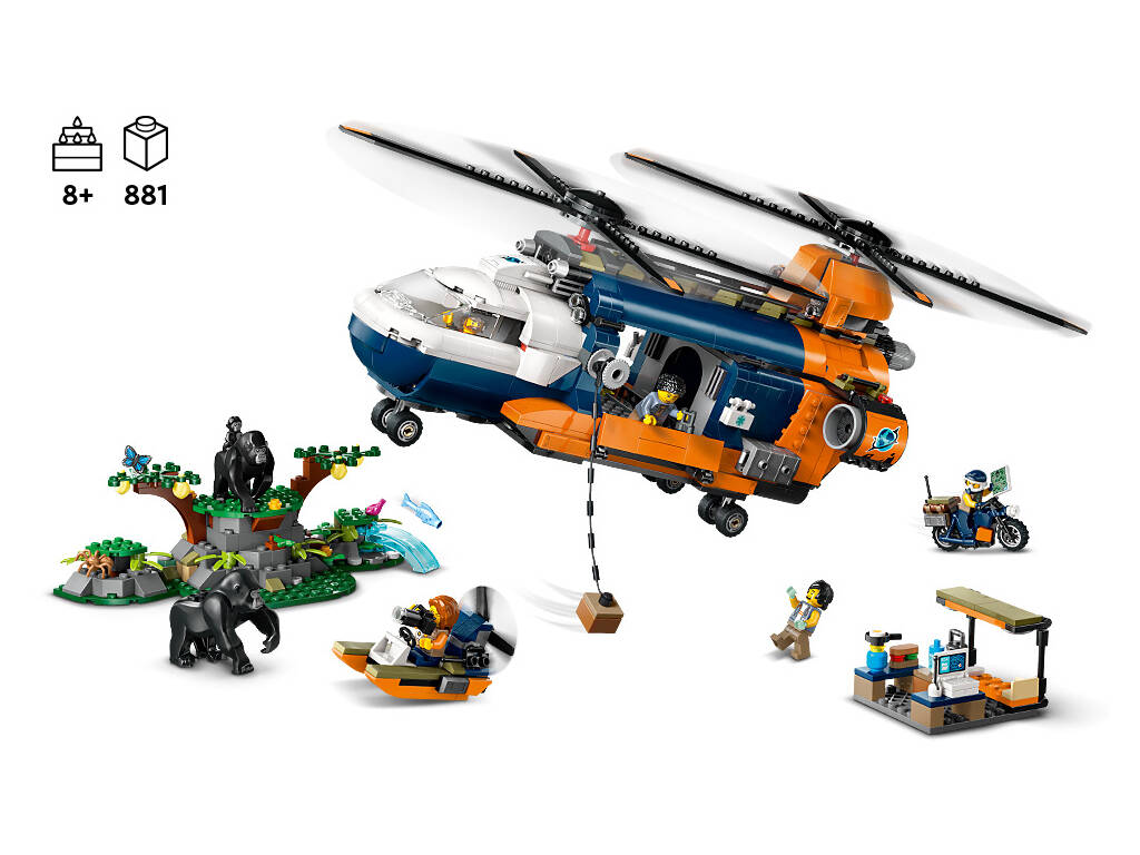 Lego City Exploration Exploradores de la Jungla: Helicóptero en Campamento 60437