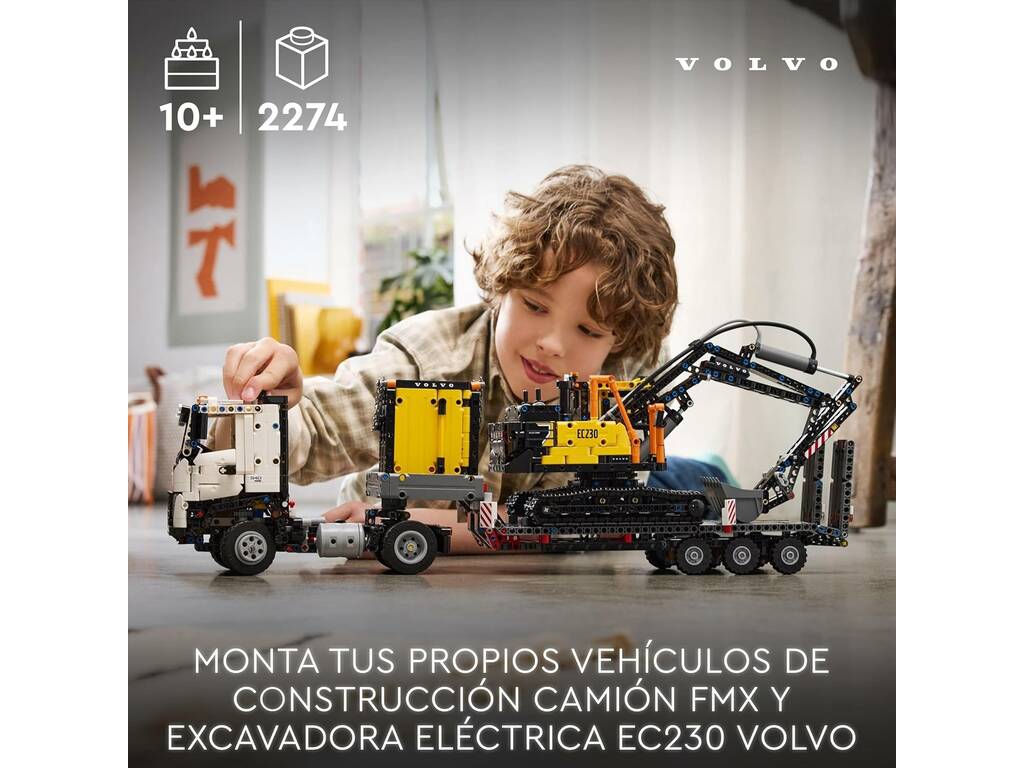 Lego Technic Camión FMX y Excavadora Eléctrica EC230 Volvo 42175