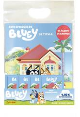 Bluey Pack Promocional com Álbum e 4 Pacotes de Cromos Panini
