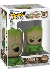 Funko Pop Marvel We Are Groot Figura Groot come Hulk con testa oscillante 81338