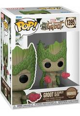 Funko Pop Marvel We Are Groot Figura Groot como Bruja Escarlata con Cabeza Oscilante 79518