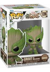 Funko Pop Marvel We Are Groot Figure Groot en Wolverine avec tte oscillante 79519