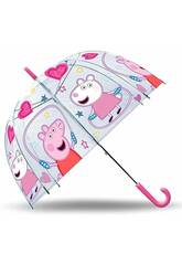 Peppa Pig Transparenter Regenschirm 46 cm. Kinder PP09051