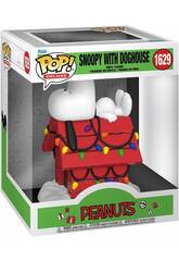 Funko Pop Deluxe Peanuts Figura Snoopy con Casa de Navidad