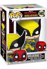 Funko Pop Deadpool & Wolverine Figura Wolverine con Babypool con Cabeza Oscilante 82382