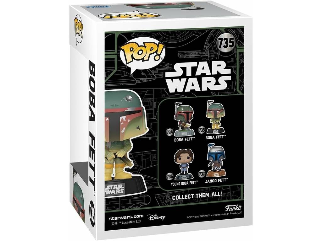 Funko Pop Star Wars Fett Legacy Figure Boba Fett avec tête pivotante 82723