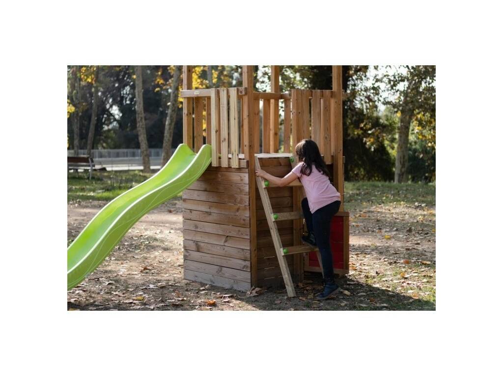 Parque Infantil Tibidabo Lona L com Casinha, Rampa Escalada e Baloiço Individual Masgames