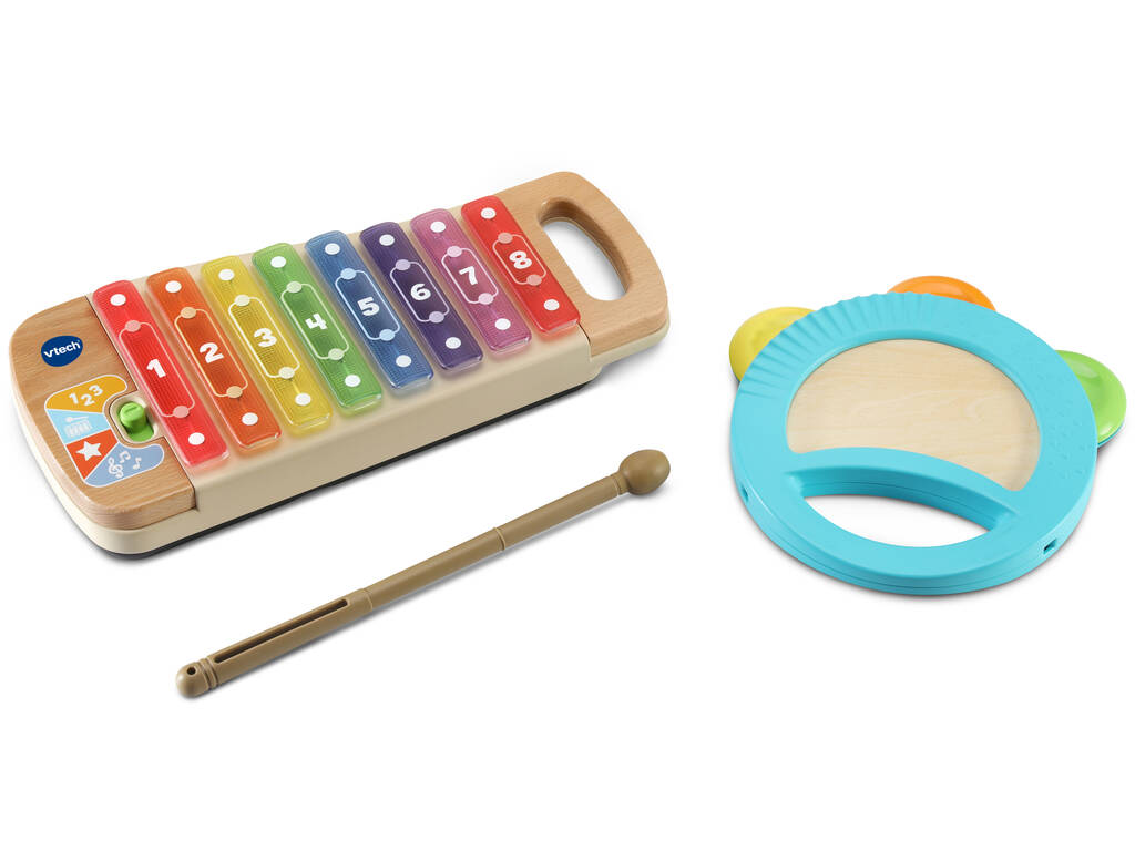 Vtech Xylophone et Tambourin 2 en 1 en bois Eco 80-615622