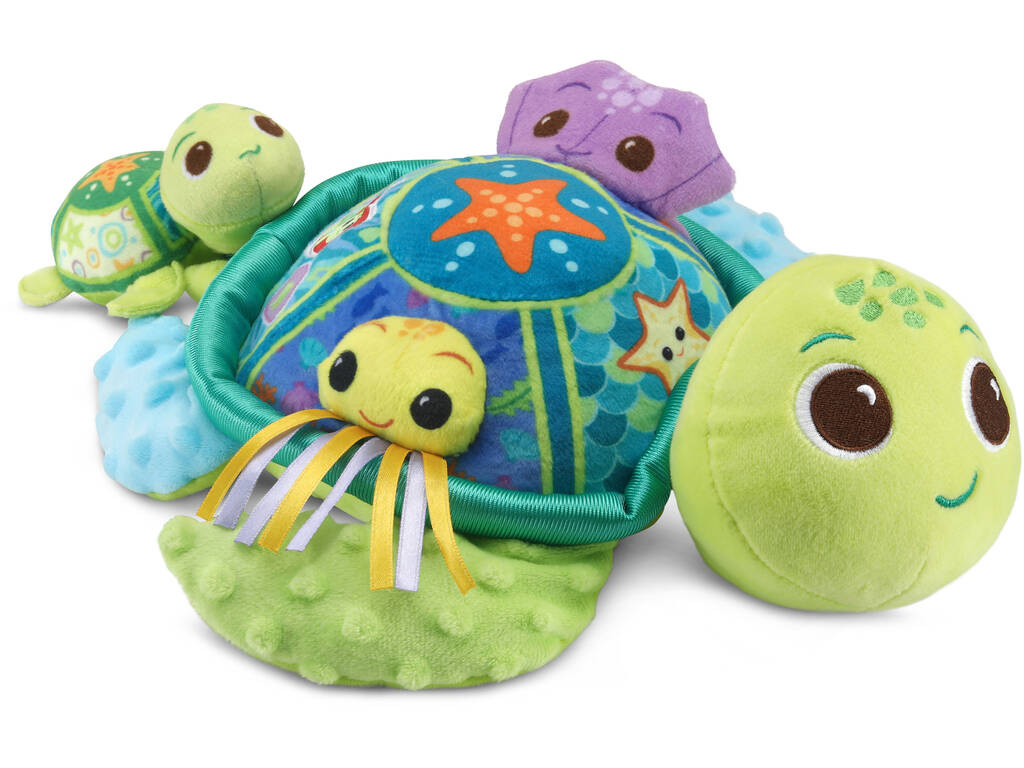 Tartaruga e o Seu Bebé Peluche Texturas e Sensações Eco Vtech 80-554822