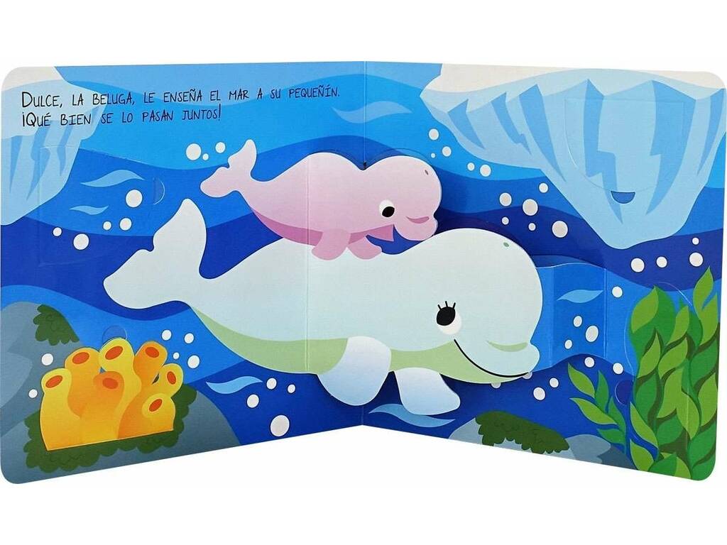 Livre dépliant et découvertes sur les baleines avec pop-ups et rabats