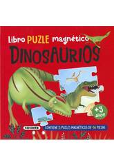 Libro puzzle magnetico Dinosauri con 3 puzzle da 16 pezzi
