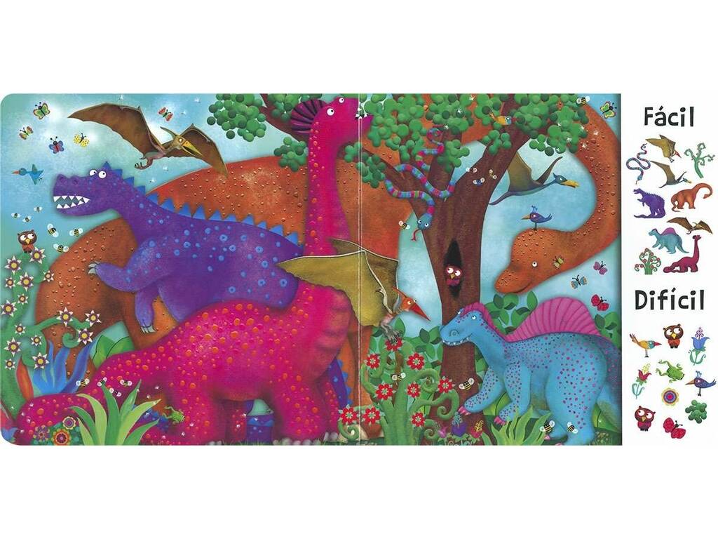Livre de quête de dinosaures facile et difficile