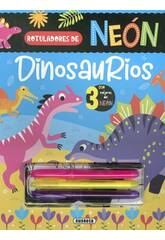 Pennarelli neon libro dei dinosauri Susaeta S6089001