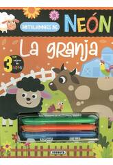 Feutres néon La Granja Livre de coloriage Susaeta S6089002