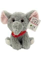 Peluche 20 cm Elefante com Leno