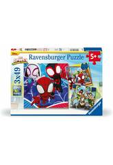 Spidey Puzzle 3x49 Pices Ravensburger 5730