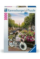 Puzzle 1000 bicyclettes à Amsterdam de Ravensburger 17596