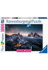 Puzzle 1.000 Teile Die drei Zinnen von Lavaredo, Dolomiten von Ravensburger 17318