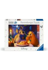 Puzzle Ravensburger  La Dame et le Clochard  de 1 000 pices 13972