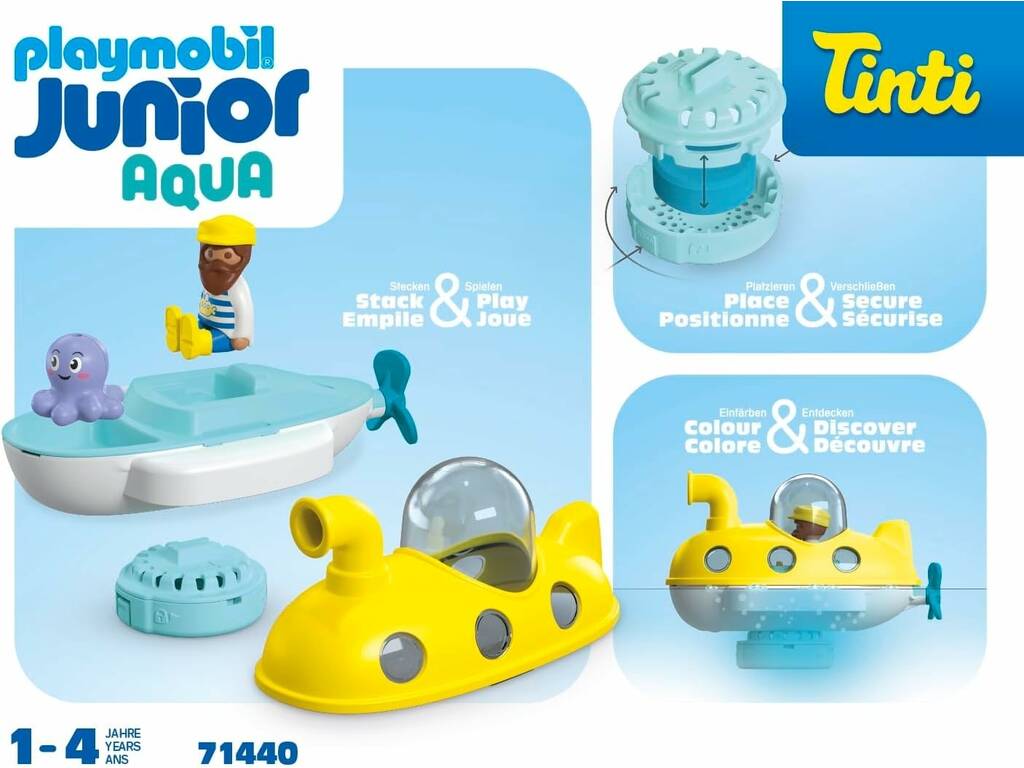 Playmobil Junior Aqua Y Tinti Submarino de Colores 71440