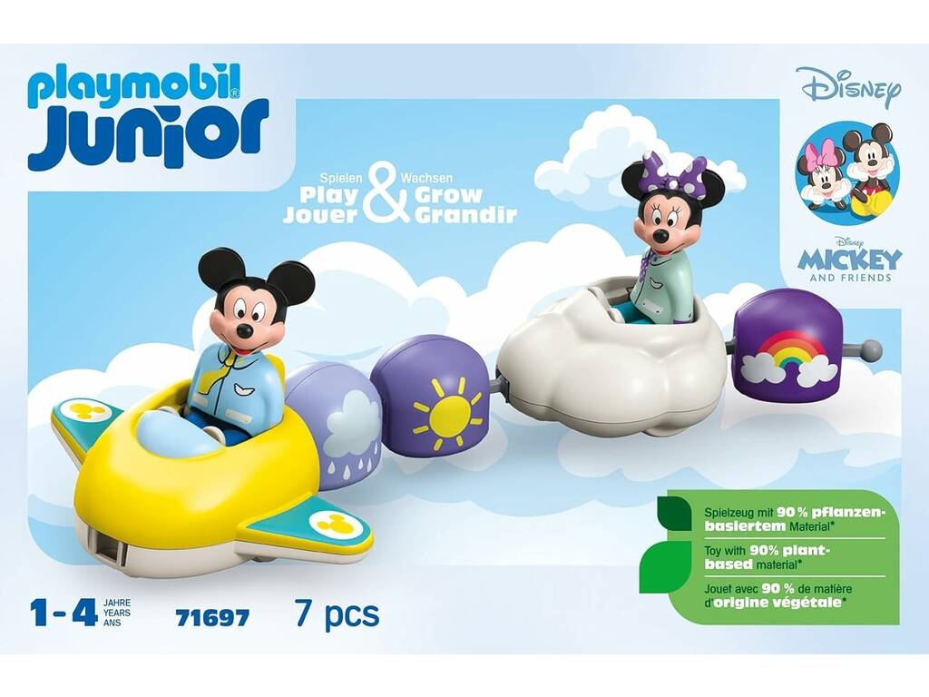 Playmobil Junior Disney Mickey And Friends Mickey e Minnie Trem Nuvem 71697