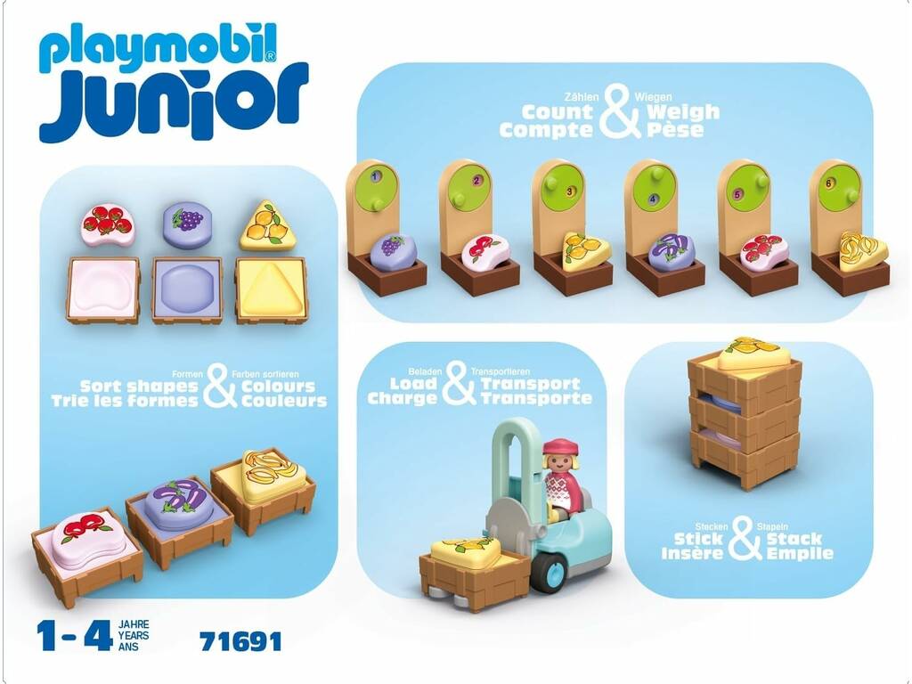 Playmobil Junior Puesto Ecológico y Carretilla Elevadora 71691