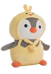 Peluche Pingouin Kit Jaune 36 cm. Crations Llopis 46937